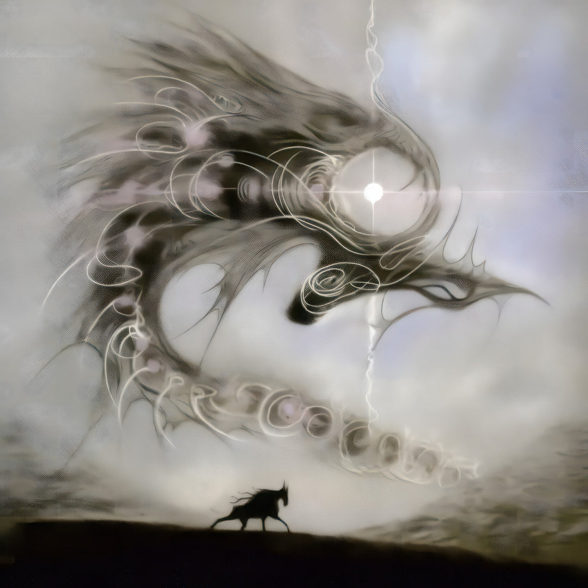 Cloud Dragon — art poster by iwhiteplant